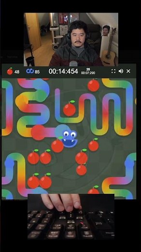 (WORLD RECORD) ALL Apples in 21.600 seconds - Google Snake, 10 Apples, Small Map, Borderless Mode 🐍