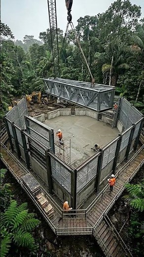 How They Built The Raptor Enclosure From Jurassic World #jurassicworld #behindthescenes #dinosaurs