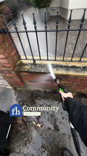 Power Washing Old Brick