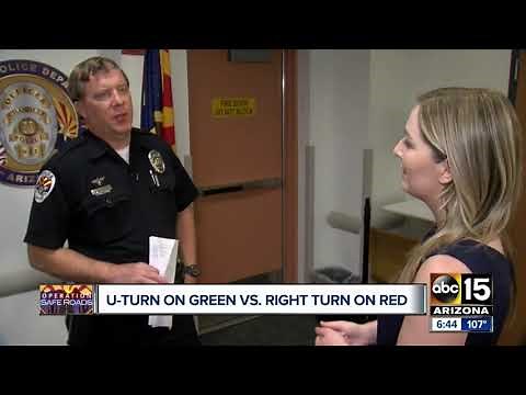 Who has the right of way: A vehicle making a U-turn or going right on red?