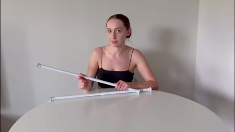 Zipglo 2pack Spring Tension Rods 18-36 Inch Adjustable White Tension Rod Spring Rod Extendable Short Curtain Rod Spring Loaded Curtain Rods Tension Rod for Curtains,Closet,Kitchen