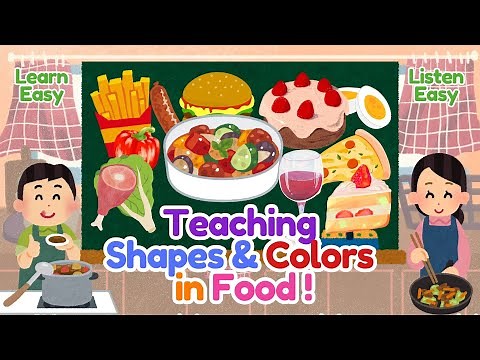 Shapes & Colors in Food! Fun Learning for Kids 🍎🎨