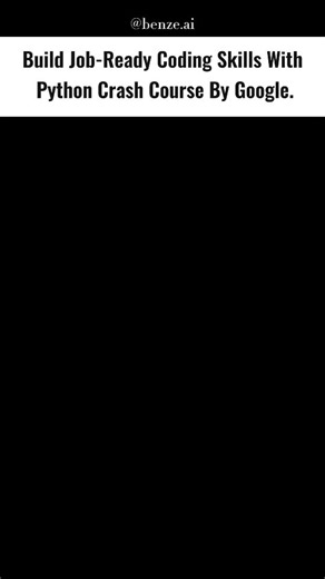 ⌬ AI on Instagram: "Google Python Crash🚀 Google’s Python crash course walks you through core programming concepts, real exercises, and projects so you can use Python for automation, data, and entry‑level dev roles. #ai #opensource #coding #automation #python #programming #reelsi̇nstagram"