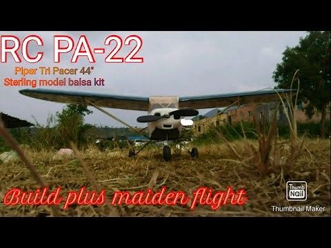 RC Piper Tri Pacer Scale RC Airplane (PA-22 Balsa Kit) Build and Maiden Flight