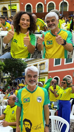 O Brasil brilhou e a Seleção segue firme na busca pelo hexa! 🏆 Assisti à partida ao lado da companheira deputada Rosa Amorim e da turma animada do MST do Recife. Pense num povo pé quente! 🇧🇷