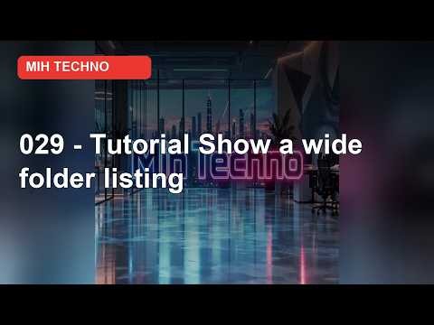 029 - Tutorial: How to Show a Wide Folder Listing in Windows 11 | CMD