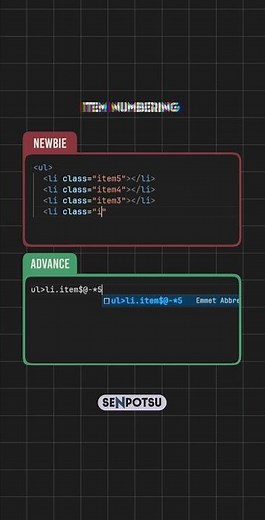 Advance vs Manual | Junior vs Senior | Web Development | HTML Tips | HTML Item Numbering 4