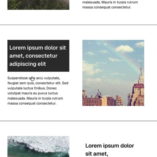 "Article feed hover effects" by Jason Hee