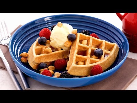 Professional Baker Teaches You How To Make MAPLE WAFFLES!