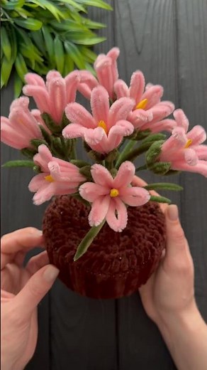 Amazing Idea! How to Make Easy Flower from Chenille Wire DIY Pipe Cleaner Crafts