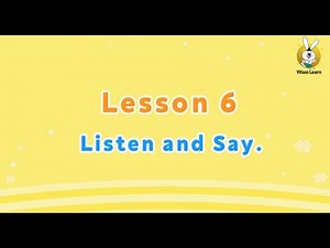 Grade 1 - English (Unit 1, Lesson 6)