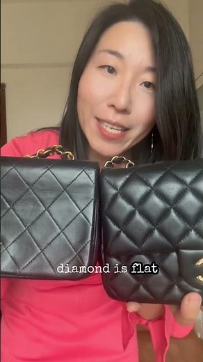 Chanel mini classic flap vintage vs modern comparison.