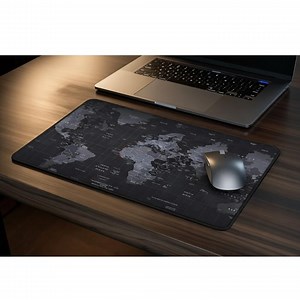 World Map Desk Mat - Non-slip Polyester Gaming & Work - Etsy Canada