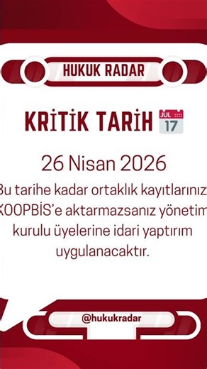 KOOPBİS İçin Son Uyarı! 26 Nisan 2026 Son Tarih ⏰ ⚠️ #shorts