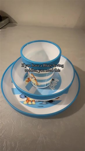 Bluey lovers… this one’s for you 💙 Plate, bowl and cup set that makes everyday meals more fun (and slightly less chaotic). Perfect for little hands and everyday use. Tap to shop.#blueytok #tiktokshopfinds #parenthack #dinningset