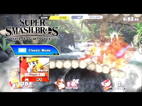 Playing Classic Mode as Mario in Super Smash Bros. Ultimate