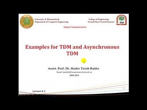 Lecture 8: Asynchronous Time Division Multiplexing