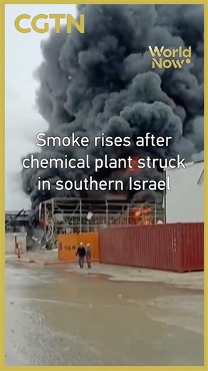 Smoke rises after chemical plant struck in southern Israel #worldnow