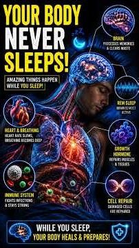 😴 What Happens to Your Body While You Sleep? | Science Explained #losingsleep #sleeploss #facts