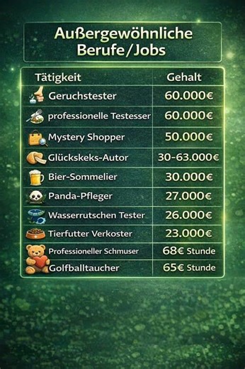 Außergewöhnliche Berufe/Jobs