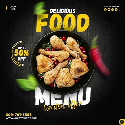 Animated Food Promo Social Media Post