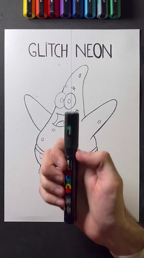 Creative Glitch Technique with Acrylic Markers | Part 2 Teaser