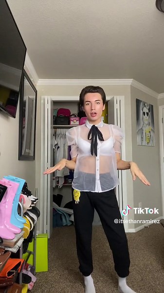 Styling White Sheer Button-Up Top | Fashion Outfit Transformation