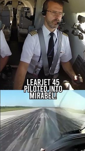 Manual Flying! Learjet 45 piloted into Mirabel by Captain Yves! [AirClips] #shorts