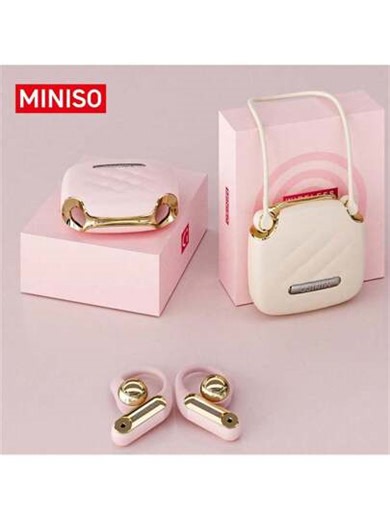 MINISO X81 OWS Headset, Bag Styley Wireless Open-Ear Sport Headphone, HIFI Sound Quality Wireless Ear-Hook Cute Earphone, Noise Reduction TWS With Microphon Small And Portable, In-Ear Wireless Earphone Mini Earbuds With Charging Case For Apple IPad, Laptops, For IOS/Android Users,Gifts For Family, Friends, Kids,Birthday,Christmas, Winter,Holiday | SHEIN