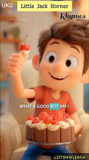 Little Jack Horner |rhymes for nursery class in english#kidslearning #littlelearners