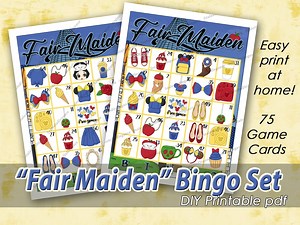 Fair Maiden Bingo Set, Magical World Bingo Set, Magical Party Games, Instant Download, Printable Bingo, Carnival Bingo, Fair Food Bingo - Etsy Canada