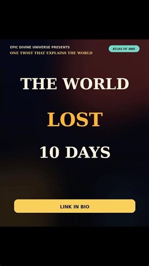 The World Lost 10 Days: The Gregorian Calendar Twist Explained #historymonday #historysunday
