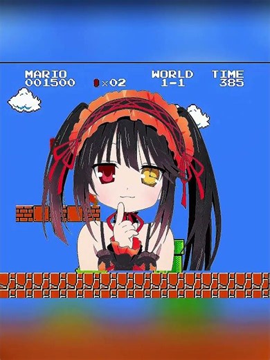 Super Mario x Kurumi Tokisaki #anime #waifu