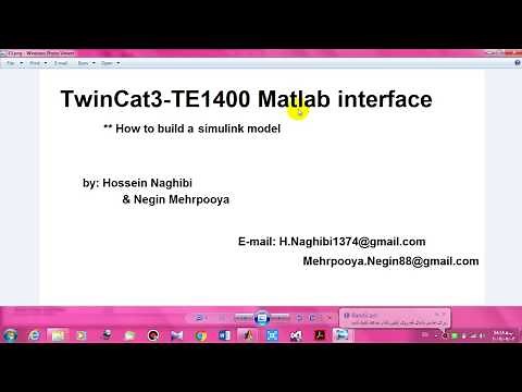 build a simulink model for TwinCat3-TE1400 matlab interface