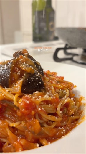 “An irresistible tomato pasta for eggplant lovers ナス好きにはたまらないトマトパスタ🤤✨️#パスタ#時短レシピ#高タンパク#パスタレシピ#簡単レシピ