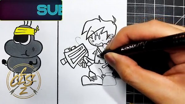 dibujo Friday Night Funkin' pibby VS Robert pibby fnf mod😈