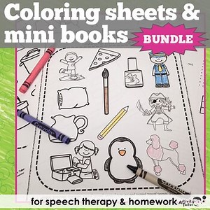 Articulation Activities BUNDLE | Speech Therapy Homework & Coloring Worksheets