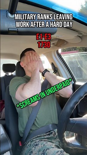 Military ranks leaving work after a hard day