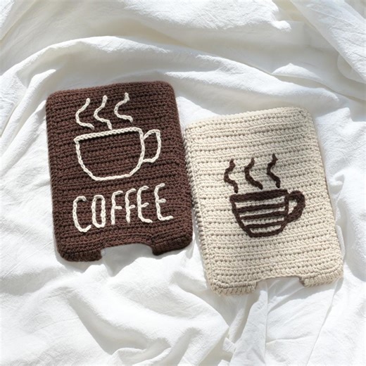 Handmade Coffee Mug Crochet Kindle Case: Minimalist E-reader Cover Cozy Christmas Gift - Etsy