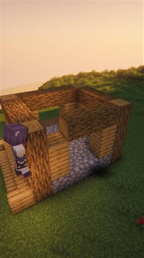 Minecraft Starter House Tutorial 🏠 #minecraft #minecraftbuilding