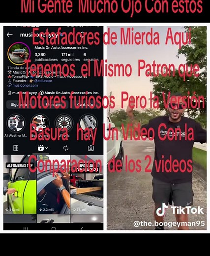 Mi Gente Mucho Ojo Con estos Estafadores de Mierda Aqui Tenemos el Mismo Patron que Motores furiosos Pero la Versión Basura hay Un Video Con la Conparacion de los 2 videos