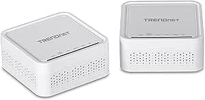 TRENDnet AC1200 Dual Band WiFi EasyMesh Kit, Includes 2 x AC1200 WiFi Mesh Nodes, TEW-832MDR2K, NDAA & TAA Compliant, Expand Your Coverage, Supports 2.4GHz and 5GHz Devices, White