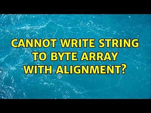 Cannot write string to byte array with alignment?