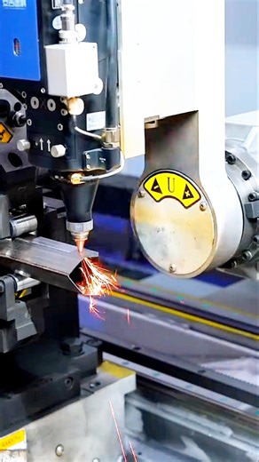 Beveling Laser Tube Cutting Machine for Rectangular Tube Beveling.#tubecuttingmachine #cuttingmetal