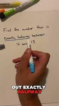 Find the number that is exactly halfway between 7 and 15