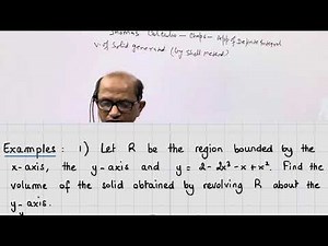 Thomas Calculus; Chap.6- Application of definite Integral. Volume of solids by Shell Method( Num.#2)