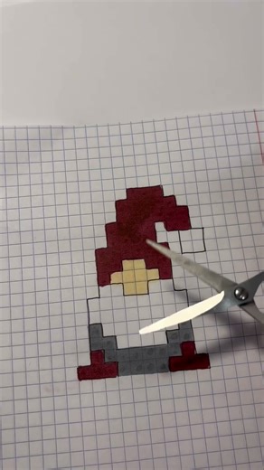 CHRISTMAS PIXEL ART ❄️⛄️ #shorts #pixelart #diy