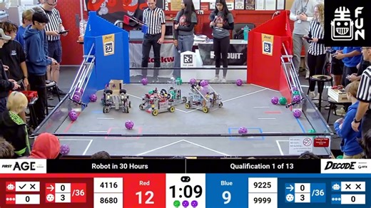Match 1 | DECODE | Robot in 30 Hours - FUN Robotics Network