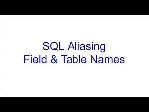 Aliasing Field & Table Names | Learn SQL from Scratch 5 | Kovolff