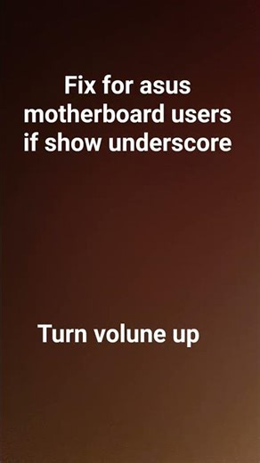 FIX FOR UNDERSCORE WHEN TURN PC ON